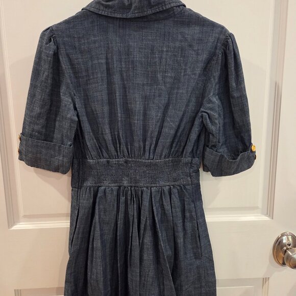 Chambray Button Front Dress - Picture 2 of 4